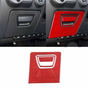 Red Carbon Fiber Driver Side Storage Box Panel Cover for Maserati Ghibli 2014-22 - Picture 1 of 11