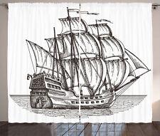 Navire pirate Rideaux Rétro navire sur l'eau