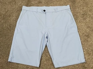Greyson Shorts Mens 36 Light Blue Golf Preppy Athletic Sporty Chino 10" Stretch - Picture 1 of 9