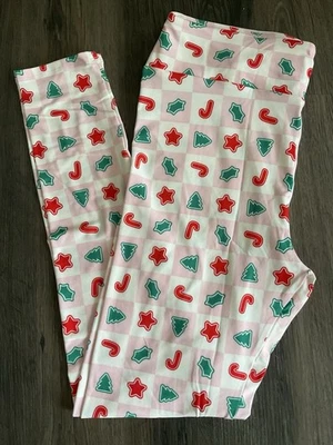 NWT LuLaRoe 2025 Warm Wishes Holiday Leggings OS One Size - As Pictured - Image 1 of 3