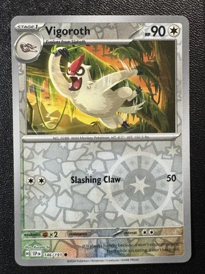 Vigoroth 146/191 Reverse Holo Common SV08: Surging Sparks NM - Image 1 of 2