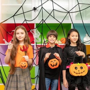 Juego de 4 piezas de Disfraz de Diablo de Cabello de Cuerno Diablo Halloween Juegos con disfraces utilería (Rojo) - Imagen 1 de 12