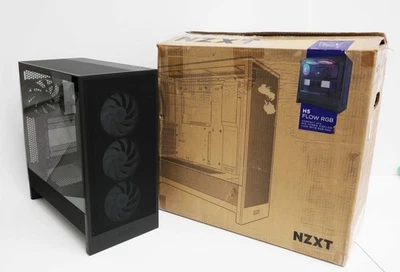 NZXT H5 Flow 2024 RGB Compact ATX Mid-Tower Airflow PC Case - Black - Image 1 of 4