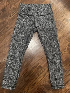 Lululemon Wunder Under Crop (High-Rise) 21" Luon Suited Jacquard Leggings Size 6 - Picture 1 of 9