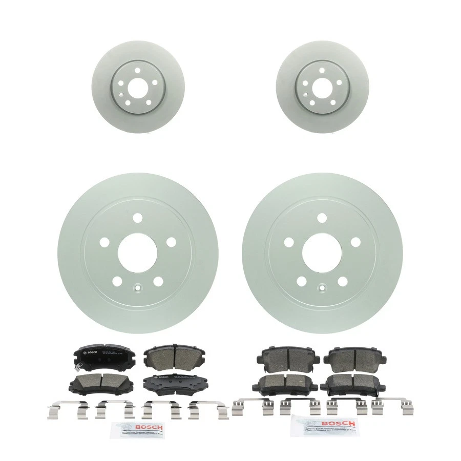 Kit de pastillas de freno y rotor de cerámica Bosch QuietCast para Chevrolet Malibu 10-16 Foto 1 de 4
