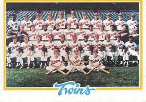 1978 Topps - Lista di controllo squadra Minnesota Twins #451 EX - Foto 1 di 2