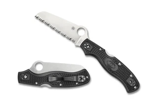 Spyderco Knives Rescue 3 Lockback Black FRN VG-10 C14SBK3 Stainless Pocket Knife - Imagen 1 de 4