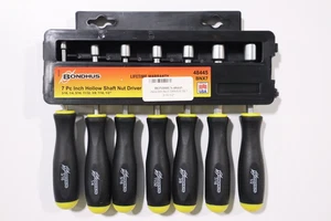 BONDHUS, 7 pc HOLLOW SHAFT NUT DRIVER SET, SIZES 3/16 to 1/2 48445 - Picture 1 of 3