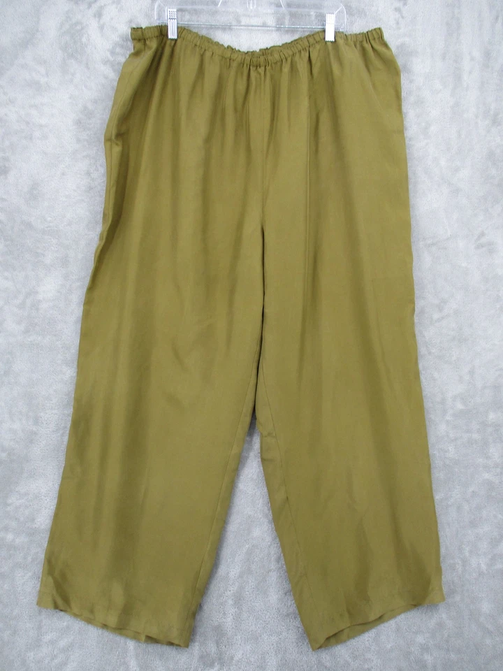 Pantalones Sutton Studio 2X Seda Pierna Ancha Lagenlook Minimalista Boho Ligeros Nuevos Foto 1 de 4