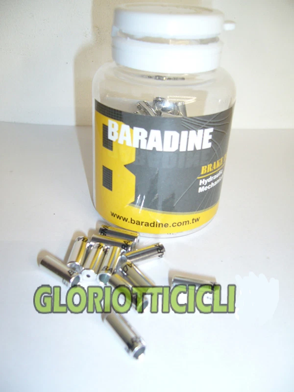 BARADINE  100 PEZZI BUSSOLA TERMINALE GUAINA ARGENTO 4MM. BR112 - Immagine 1 di 1