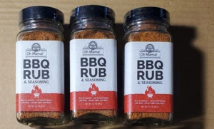 LOT of 3 Oh Mama! BBQ Rub And BBQ Seasoning Blend - NEW - Picture 1 of 3