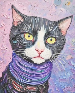 Impresiones artísticas, arte de pared, impresión artística de gato - Imagen 1 de 4