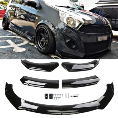 Glossy Black For Mitsubishi Mirage Front Bumper Lip Splitter Spoiler Body Kit - Image 1 of 4