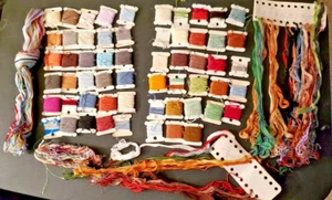 Large lot  embroidery Skeins Floss Thread 58 cards 25 other colors multi loose - Picture 1 of 3