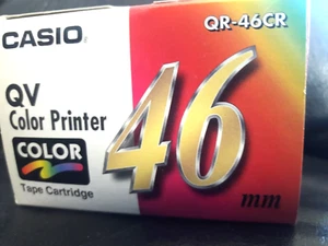 CASIO QV COLOR PRINTER COLOR TAPE CARTRIDGE, QR-46CR,46mm,  NEW - Picture 1 of 4