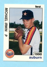 1990 Minor League Cards  #13 Michael Irwin - Auburn Astros