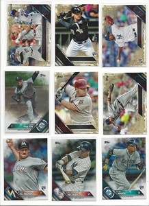 2016 TOPPS SERIES 1,2 & UPDATE PARALLEL's - GOLD #d/2016 or RAINBOW FOIL -U PICK