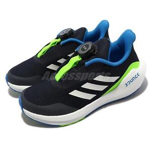adidas EQ21 Run BOA K Navy White Green Kids Preschool Running Sports Shoe GZ5910