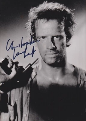 CHRISTOPHER LAMBERT Original Autogramm HGF Presse Foto Top Portrait aus Gunmen - Bild 1 von 2