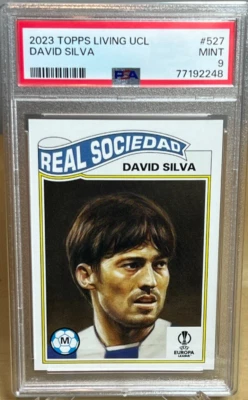 DAVID SILVA * PSA 9 * 2023 TOPPS LIVING SOCCER UCL REAL SOCIEDAD SPAIN #527 - Image 1 of 4