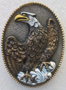 FIRE MARK: Franklin Mint-Insurance Co of North America (INA) Eagle-PEWTER PLAQUE - Picture 1 of 3