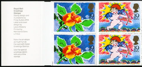Great Britain Stamps MNH Complete Greeting Booklet Scott Value $75.00 Cover