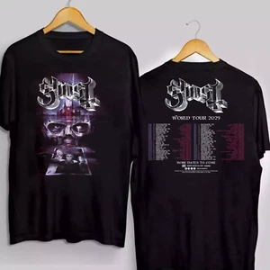 Ghost Band World Tour 2025 Tour Dates Two Sides Unisex T-Shirt - Picture 1 of 1