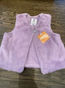 NWT Gymboree girl WINTER HOLIDAY faux fur lavender purple soft vest 4 4T 10 12 - Picture 1 of 5