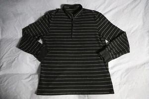 Lacoste Polo Shirt Mens 5 Black Striped Preppy Long Sleeve Alligator Embroidery - Picture 1 of 9