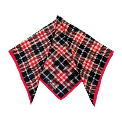 Pañuelo bufanda vintage Burberry rojo a cuadros Nova 19" Foto 1 de 4