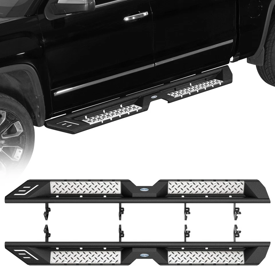 Barras de paso para barra de correr aptas para Chevy Silverado/GMC Sierra 1500 2500HD 3500HD 07-19 Foto 1 de 4