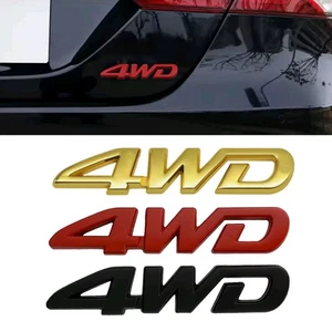 3D 4WD Metal Car Trunk Fender Adhesive Badge Body Tailgate Displaceme Emblem - Picture 1 of 11