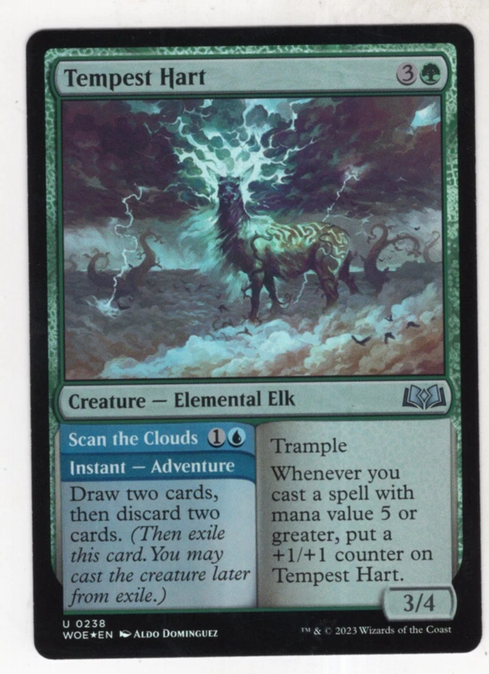 MTG Wilds Of Eldraine Foil Card #238 Tempest Hart - Image 1 of 1