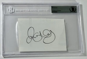 Rory Mcilroy signed Cut index card Masters golf 2025 Ryder Cup pga beckett slab - Picture 1 of 12