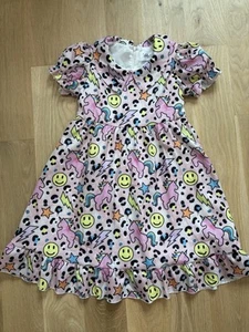 Lola + The Boys Pink and Pink Ruffled Puff Sleeve Sundress - Picture 1 of 3