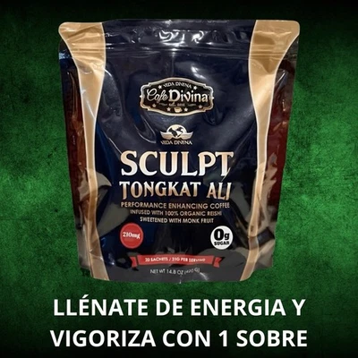 Vida Divina Cafe Sculpt Tong kat Ali Coffee 20 Sachets - New / Sealed! Exp 2/27