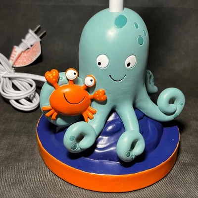 Lambs & Ivy Octopus and Crab Undersea Nursery Table Lamp No Shade Works 2012 - Image 1 of 4