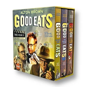 GOOD EATS 1 2 3 Box Set Slipcase, Alton Brown 2013 Hardcover DJ - Sealed DVD VGC - Bild 1 von 24