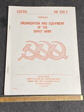 Vintage Cold War Organization And Equipment Of The Soviet Army Manual 1978