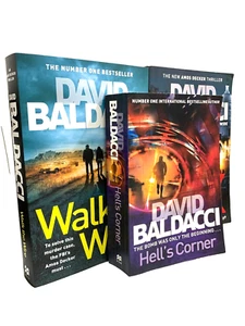 Lote de revendedor de paquete de libros David Baldacci Fix Hells Corner Walk The Wire en muy buena condición - Imagen 1 de 4
