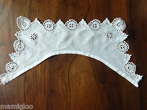 vintage col broderie anglaise main#old collar hand - Imagen 1 de 1