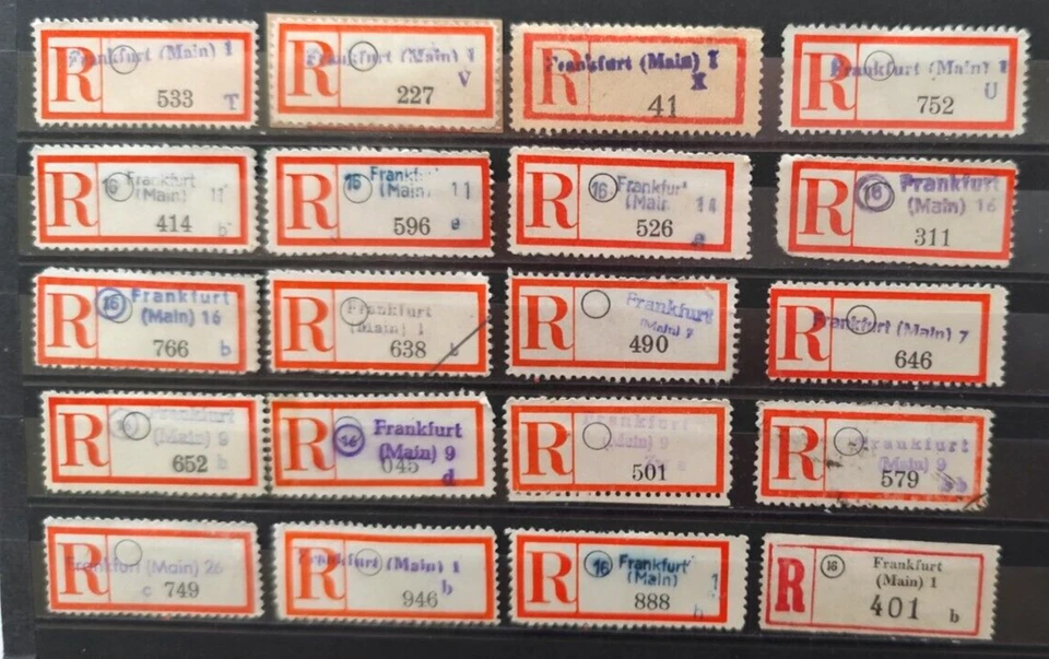 20 R-Zettel Frankfurt/Main Bizone laut Scan von privat - Bild 1 von 1