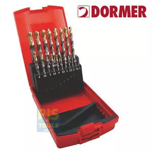 Dormer A095201 A905 201 19pc 1-10mm X 0.5 HSS tin coat drill set plastic box - Picture 1 of 4