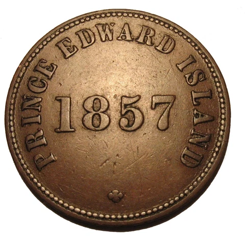 OLD CANADIAN TOKENS COINS 1857 PEI TOKEN Breton 919 Cover