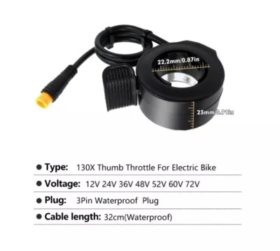 Thumb Throttle Finger Trigger Left Right Electric Bike Ebike Scooter Components - Image 1 of 4
