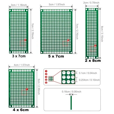 ARDUINO Lochrasterplatine 2,54mm Doppelseitig Prototyp Platine Leiterplatte PCB Board