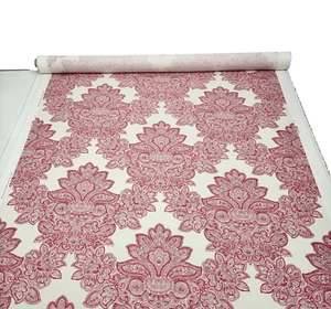 DURALEE MARIS ROSE PINK LARGE FLORAL TRELLIS 100% LINEN FABRIC BY YARD 54"W - Picture 1 of 6