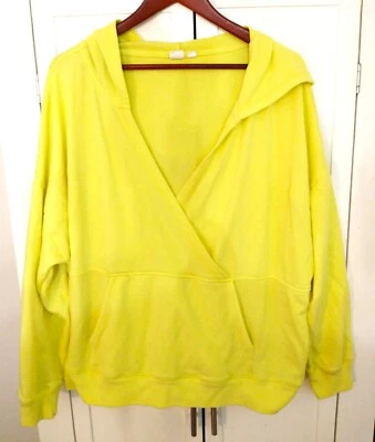 Sudadera con capucha cruzada para mujer Gap amarillo brillante talla XXL Foto 1 de 4