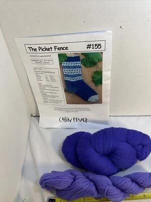 Cabin Fever Picket Fence #155 Purple Yarn Two Tone,  Lynda Gemmell Instruc &yarn - Image 1 of 4