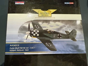 MIB Corgi Aviation Archive 1/72 Diecast Focke Wulf Fw190 A4 1/JG1 HollandAA34313 - Picture 1 of 4